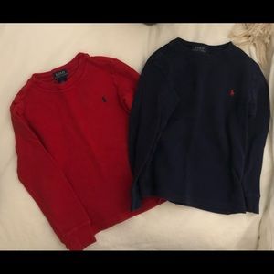 ( 2) Polo Ralph Lauren thermal shirts
